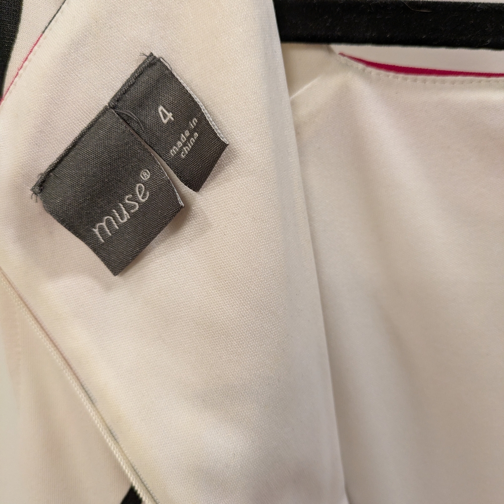 Muse Black and Pink Abstract Midi Dress - Picture 5 of 7